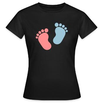 Baby feet - Women's T-Shirt - black - Front - AI Model Female 172 dark (172cm)