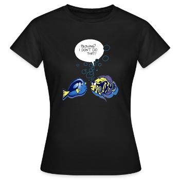 Fish Blowing - Women's T-Shirt - black - Front - AI Model Female 172 dark (172cm)