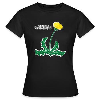 fall is for you - Women's T-Shirt - black - Front - AI Model Female 172 dark (172cm)
