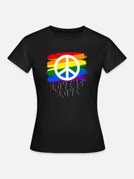 Love is love - Frauen T-Shirt - Schwarz
