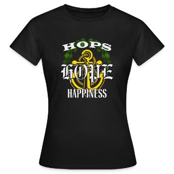 Malt Hope Happiness - Women's T-Shirt - black - Front - AI Model Female 172 dark (172cm)