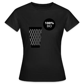 Nervuré 100% BIO #Bembelshop - T-shirt Femme - noir - Devant - AI Model Female 172 dark (172cm)