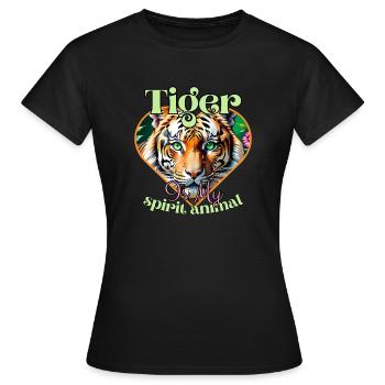 The tiger is my soul animal. - Women's T-Shirt - black - Front - AI Model Female 172 dark (172cm)