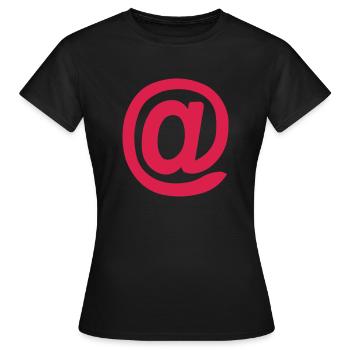 At sign / @ - Women's T-Shirt - black - Front - AI Model Female 172 dark (172cm)