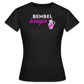 Bembelkönigin Frauen Apfelwein Ebbelwoi Shirt - Frauen T-Shirt - Schwarz - Vorne - AI Model Female 172 dark (172cm)