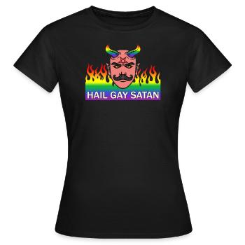 Hail-Gay Satan - Frauen T-Shirt - Schwarz - Vorne - AI Model Female 172 dark (172cm)