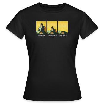 Funny Van Gogh Van Goghing Van Gone - Women's T-Shirt - black - Front - AI Model Female 172 dark (172cm)