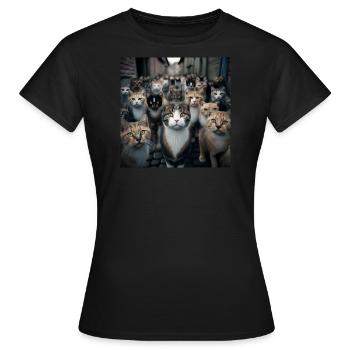Rue Cat - T-shirt Femme - noir - Devant - AI Model Female 172 dark (172cm)