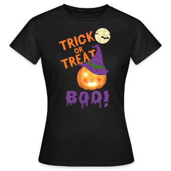 Trick or Treat - Frauen T-Shirt - Schwarz - Vorne - AI Model Female 172 dark (172cm)