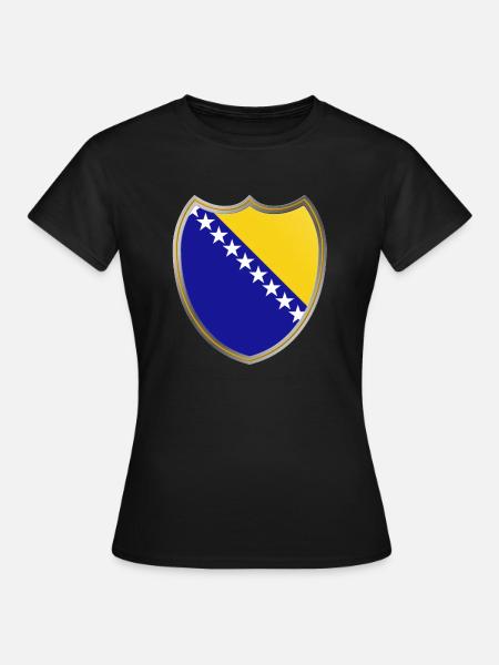 Bosnie (Bosnien_Wappen) - T-shirt Femme - noir