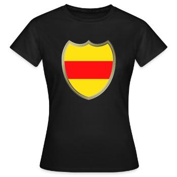 Grand-Duché de Bade (manteau des bras) - T-shirt Femme - noir - Devant - AI Model Female 172 dark (172cm)