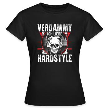 Hardstyle - Ich liebe es - Frauen T-Shirt - Schwarz - Vorne - AI Model Female 172 dark (172cm)