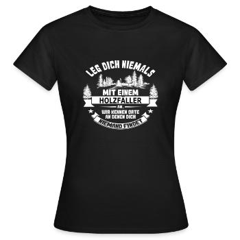 holzfaeller - Frauen T-Shirt - Schwarz - Vorne - AI Model Female 172 dark (172cm)