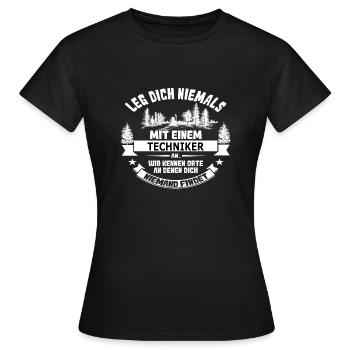 techniker - Frauen T-Shirt - Schwarz - Vorne - AI Model Female 172 dark (172cm)