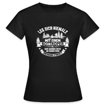 bottroper - Frauen T-Shirt - Schwarz - Vorne - AI Model Female 172 dark (172cm)