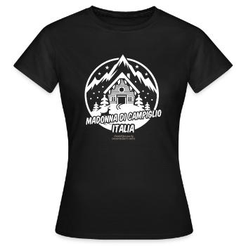 Station de ski de Madonna di Campiglio - T-shirt Femme - noir - Devant - AI Model Female 172 dark (172cm)