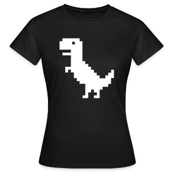 Internet dinosaurs - Women's T-Shirt - black - Front - AI Model Female 172 dark (172cm)