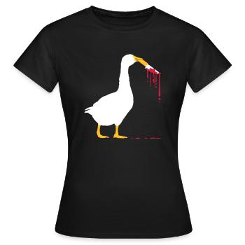 Oies couteau sanglant - T-shirt Femme - noir - Devant - AI Model Female 172 dark (172cm)