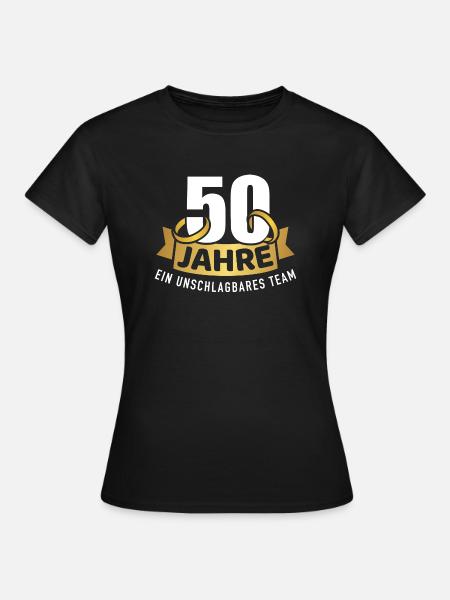 Goldene Hochzeit - Frauen T-Shirt - Schwarz
