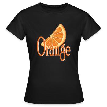 Orange - T-shirt Femme - noir - Devant - AI Model Female 172 dark (172cm)