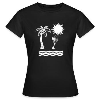 Vacances - T-shirt Femme - noir - Devant - AI Model Female 172 dark (172cm)
