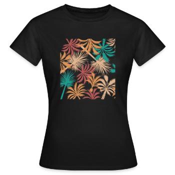 Palmiers - T-shirt Femme - noir - Devant - AI Model Female 172 dark (172cm)