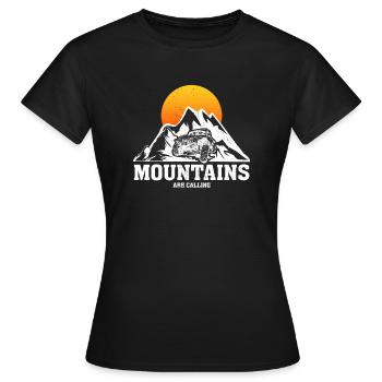 Mountains Are Calling - Women's T-Shirt - black - Front - AI Model Female 172 dark (172cm)