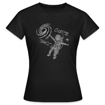 Raumfahrer Astronaut Outer Space - Frauen T-Shirt - Schwarz - Vorne - AI Model Female 172 dark (172cm)