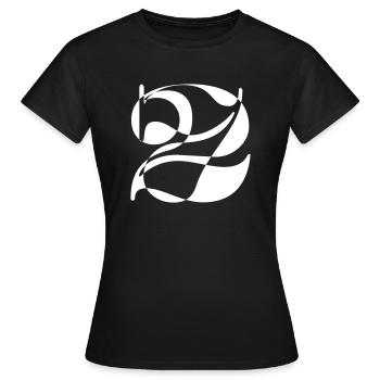 72 Vector color change - Women's T-Shirt - black - Front - AI Model Female 172 dark (172cm)