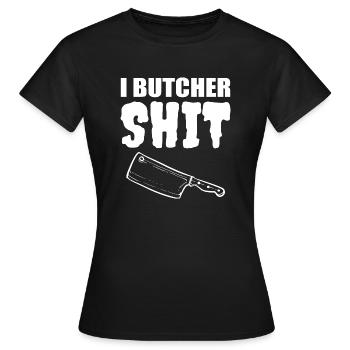 Je ferme le cadeau de merde sur le lieu de travail - T-shirt Femme - noir - Devant - AI Model Female 172 dark (172cm)