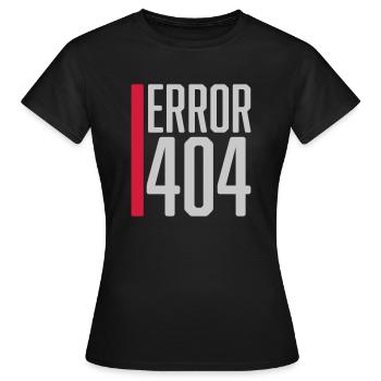 Error Code Error 404 - Women's T-Shirt - black - Front - AI Model Female 172 dark (172cm)