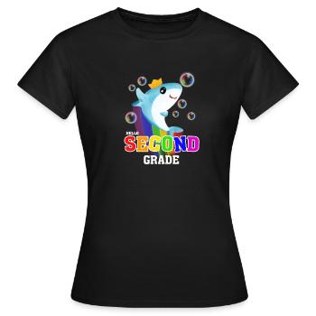 Hello Second Grade - Women's T-Shirt - black - Front - AI Model Female 172 dark (172cm)