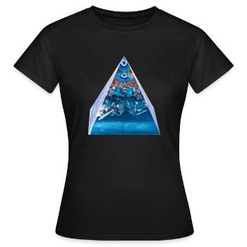 Schutzsymbol /Böses Blick-Schutz - Frauen T-Shirt - Schwarz - Vorne - AI Model Female 172 dark (172cm)