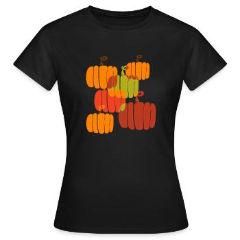 Fall Pumpkins - Women's T-Shirt - black - Front - AI Model Female 172 dark (172cm)