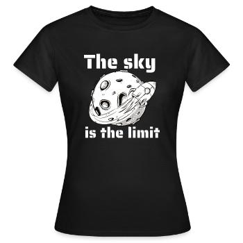 The Sky Is The Limit Retro Outer Space Designs - Women's T-Shirt - black - Front - AI Model Female 172 dark (172cm)