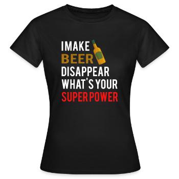 Beer Wine Whiskey Schnapps Alcohol - Women's T-Shirt - black - Front - AI Model Female 172 dark (172cm)