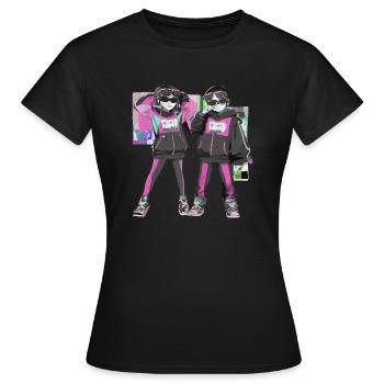 Jeunes filles - T-shirt Femme - noir - Devant - AI Model Female 172 dark (172cm)