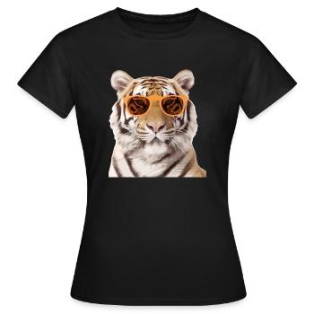 Titi the spectacled tiger - Women's T-Shirt - black - Front - AI Model Female 172 dark (172cm)