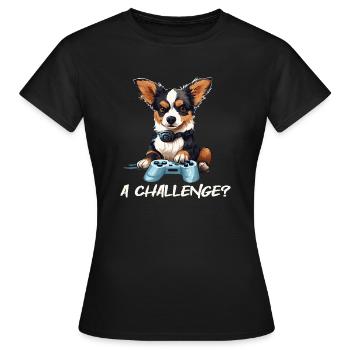 A Challenge? Challenge accepted! - Frauen T-Shirt - Schwarz - Vorne - AI Model Female 172 dark (172cm)