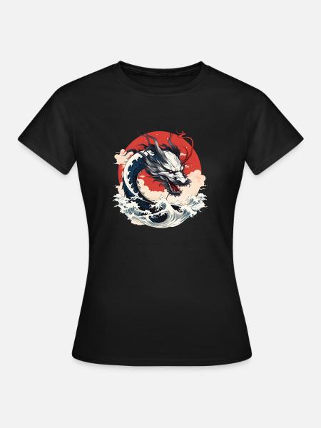 Japanese Dragon - Women's T-Shirt - black