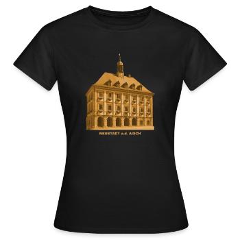 Hôtel de ville de Neustadt an der Aisch Bavière - T-shirt Femme - noir - Devant - AI Model Female 172 dark (172cm)