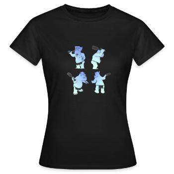 Steinzeit - Frauen T-Shirt - Schwarz - Vorne - AI Model Female 172 dark (172cm)