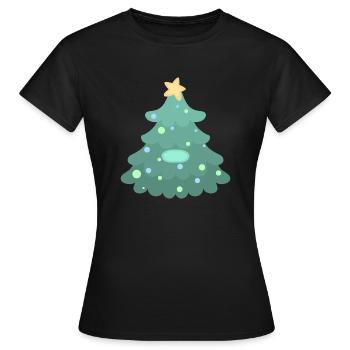 Sapin de Noël - Badge - T-shirt Femme - noir - Devant - AI Model Female 172 dark (172cm)