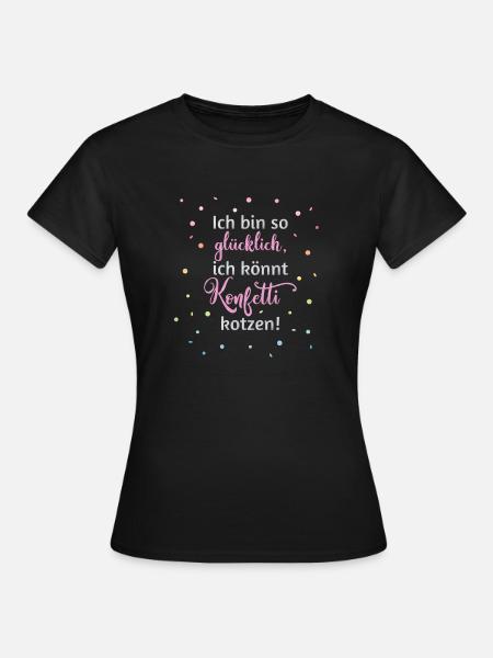 Konfetti kotzen_ - Frauen T-Shirt - Schwarz