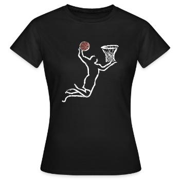 Basket ball player - Women's T-Shirt - black - Front - AI Model Female 172 dark (172cm)