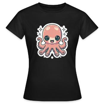 Octopus Lover - Women's T-Shirt - black - Front - AI Model Female 172 dark (172cm)