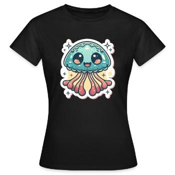 Jellyfish Lover - Women's T-Shirt - black - Front - AI Model Female 172 dark (172cm)