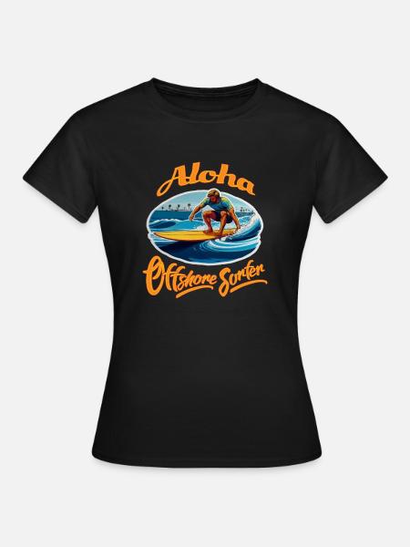Aloha Offshore Surfer - Frauen T-Shirt - Schwarz