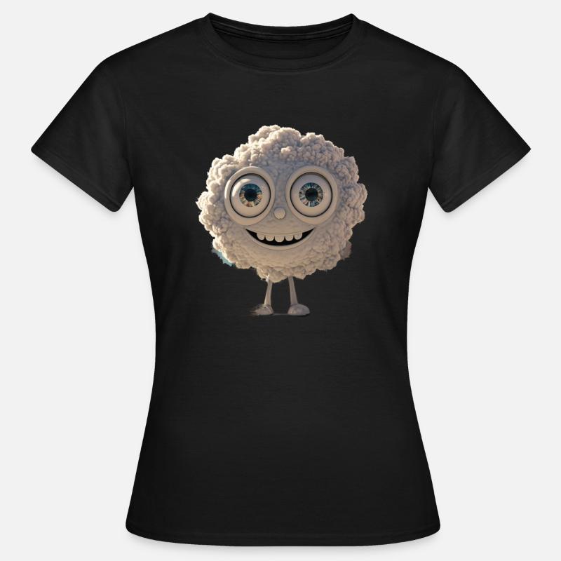 Fluffly Happy Cloud Avatar - Women's T-Shirt - black