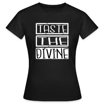 Déclaration cadeau Foodie Bliss Repas heureux - T-shirt Femme - noir - Devant - AI Model Female 172 dark (172cm)